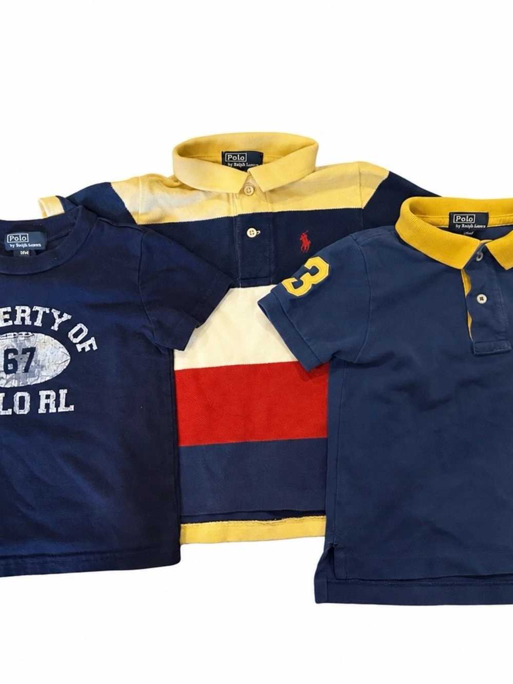 Polo Ralph Lauren Boys 18M 3pc Bundle Polo Tees